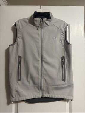 Light Gray K-Way Soft-Shell Men's Vest Jacket